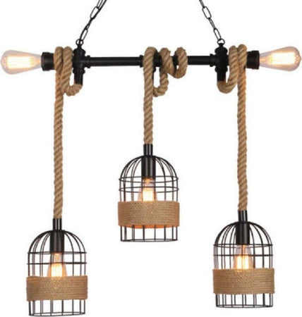 Lampadario A Sospensione Stile Industriale In Metallo Corda Canapa Retr? B60-5 Casa, arredamento e bricolage > Illuminazione da interno > Lampadari Trade Shop italia - Napoli, Commerciovirtuoso.it