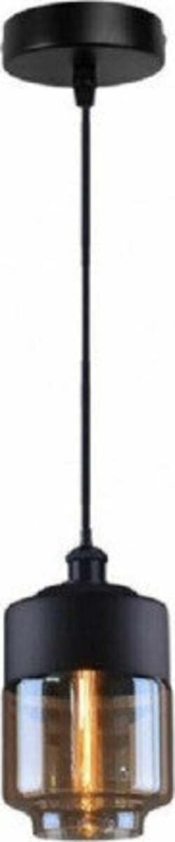 Lampadario-A-Sospensione-Vintage-Soffitto-Attacco-E27-Effetto-Ambrato-Nero-Lp-14