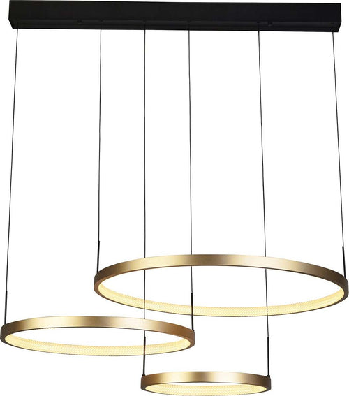 Lampadario-Adornare-Acciaio-Nero-Policarbonato-Oro-3-Luci-Led-107,5W-2700K