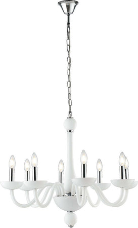 Lampadario Alfiere Bianco 8Xe14 74X59Cm Illuminazione/Illuminazione per interni/Lampadari lampade a sospensione e plafoniere/Lampadari Led Mall Home - Napoli, Commerciovirtuoso.it