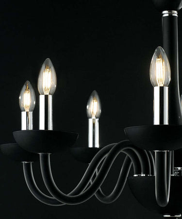 Lampadario Alfiere Nero 8Xe14 74X59Cm Illuminazione/Illuminazione per interni/Lampadari lampade a sospensione e plafoniere/Lampadari Led Mall Home - Napoli, Commerciovirtuoso.it