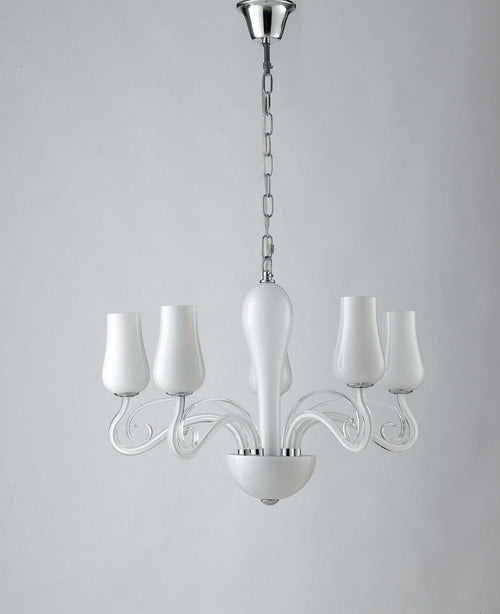 Lampadario Angel Bianco 5Xe14 64X45Cm Illuminazione/Illuminazione per interni/Lampadari lampade a sospensione e plafoniere/Lampadari Led Mall Home - Napoli, Commerciovirtuoso.it