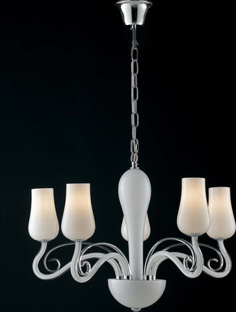 Lampadario Angel Bianco 5Xe14 64X45Cm Illuminazione/Illuminazione per interni/Lampadari lampade a sospensione e plafoniere/Lampadari Led Mall Home - Napoli, Commerciovirtuoso.it