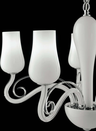 Lampadario Angel Bianco 5Xe14 64X45Cm Illuminazione/Illuminazione per interni/Lampadari lampade a sospensione e plafoniere/Lampadari Led Mall Home - Napoli, Commerciovirtuoso.it