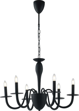 Lampadario Armstrong Nero 6Xe14 78X53Cm Illuminazione/Illuminazione per interni/Lampadari lampade a sospensione e plafoniere/Lampadari Led Mall Home - Napoli, Commerciovirtuoso.it