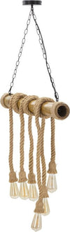 Lampadario-Bamboo/Rope-Cm-80X15X120