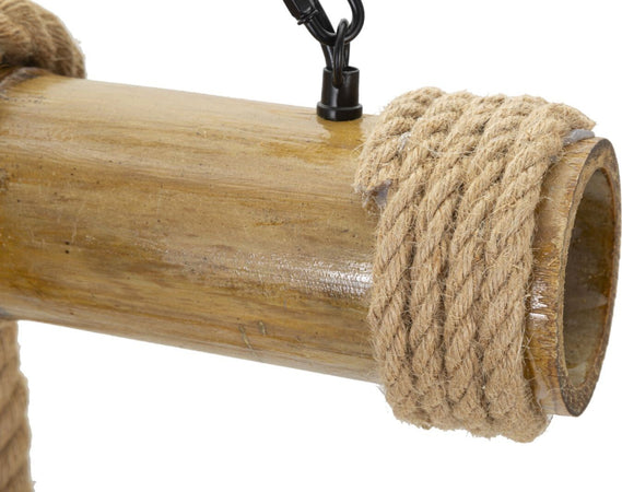 Lampadario-Bamboo/Rope-Cm-80X15X120