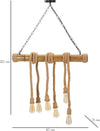 Lampadario-Bamboo/Rope-Cm-80X15X120