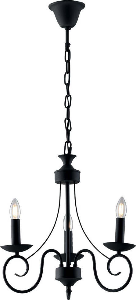Lampadario Beatrice Antracite 3Xe14 63X57Cm Illuminazione/Illuminazione per interni/Lampadari lampade a sospensione e plafoniere/Lampadari Led Mall Home - Napoli, Commerciovirtuoso.it