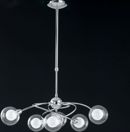 Lampadario Blog Cromo 6Xg9 72X72Cm Illuminazione/Illuminazione per interni/Lampadari lampade a sospensione e plafoniere/Lampadari Led Mall Home - Napoli, Commerciovirtuoso.it