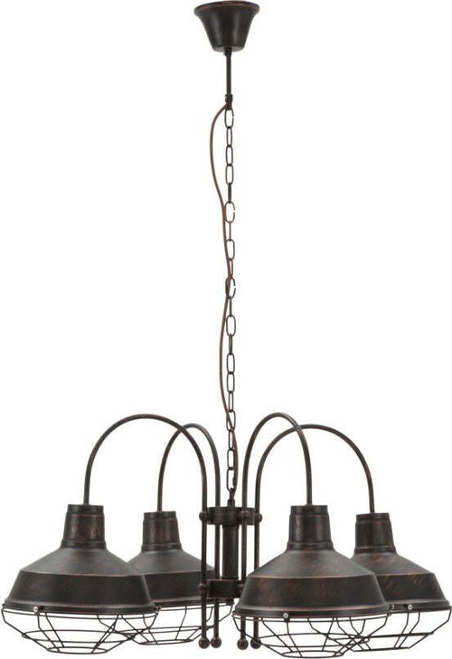 Lampadario Bronks 4 Luci Cm  80X80X40 (Catena Cm 80) Illuminazione/Illuminazione per interni/Lampadari lampade a sospensione e plafoniere/Lampadari Led Mall Home - Napoli, Commerciovirtuoso.it
