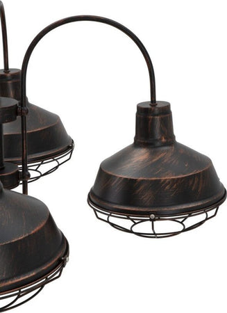 Lampadario Bronks 4 Luci Cm  80X80X40 (Catena Cm 80) Illuminazione/Illuminazione per interni/Lampadari lampade a sospensione e plafoniere/Lampadari Led Mall Home - Napoli, Commerciovirtuoso.it