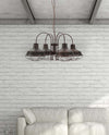Lampadario Bronks 4 Luci Cm  80X80X40 (Catena Cm 80) Illuminazione/Illuminazione per interni/Lampadari lampade a sospensione e plafoniere/Lampadari Led Mall Home - Napoli, Commerciovirtuoso.it