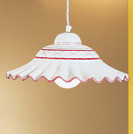Lampadario-ceramica-Due-P-illuminazione-2383-S-E27-LED-classica-lampada-soffitto-sospensione