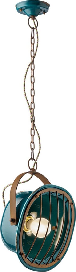 Lampadario-ceramica-Ferroluce-Retrò-INDUSTRIAL-C1657-VIV-E27-LED-sospensione