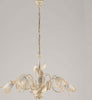 Lampadario-Classico-5Luci-Foglie-in-Ferro-Battuto-Vetro-Avorio-Oro-Serie-Limone