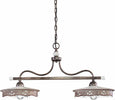 Lampadario-Classico-Alessandria-Ferro-E-Ceramica-Nero-Sfumato-Rame-2-Luci-E27
