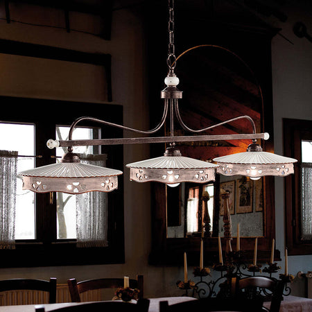 Lampadario-Classico-Alessandria-Ferro-E-Ceramica-Nero-Sfumato-Rame-3-Luci-E27