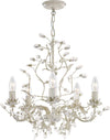 Lampadario-Classico-Almandita-Acciaio-Bianco-Vetro-Oro-5-Luci-E14