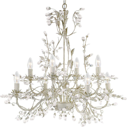 Lampadario-Classico-Almandita-Acciaio-Bianco-Vetro-Oro-8-Luci-E14