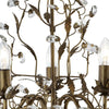 Lampadario-Classico-Almandita-Acciaio-Marrone-Vetro-Oro-5-Luci-E14