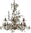 Lampadario-Classico-Almandita-Acciaio-Marrone-Vetro-Oro-8-Luci-E14
