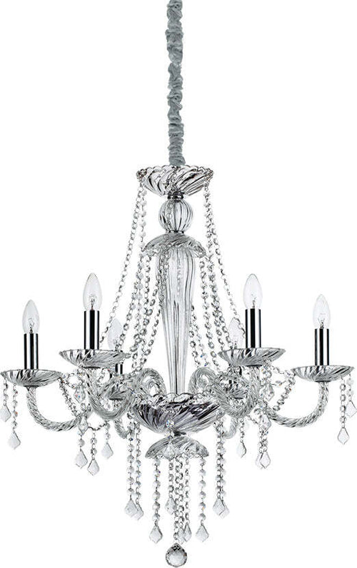Lampadario-Classico-Amadeus-Metallo-Cristallo-Trasparente-6-Luci-E14