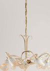 Lampadario-Classico-Arte-Povera-5-Luci-Ferro-Battuto-Avorio-e-Oro-Serie-Cestino