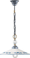 Lampadario-Classico-Asti-Metallo-E-Ceramica-Nero-Sfumato-Argento-1-Luce-E27