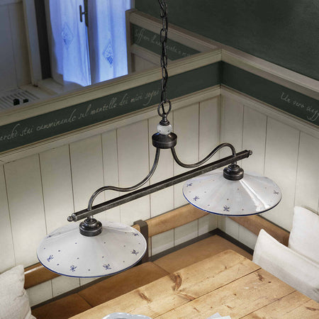 Lampadario-Classico-Asti-Metallo-E-Ceramica-Nero-Sfumato-Argento-2-Luci-E27