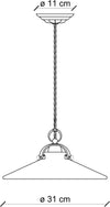 Lampadario-Classico-Asti-Ottone-E-Ceramica-Ferro-E-Ceramica-Nero-1-Luce-E27