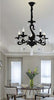 Lampadario-Classico-Attacco-E14-5-Bracci-Con-Pendenti-In-Acrilico-Lampada-A15-5