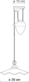 Lampadario-Classico-Belluno-Ottone-Satinato-E-Ceramica-Decorato-1-Luce-E27