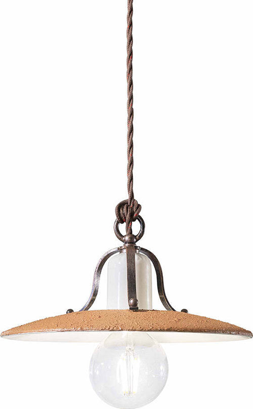 Lampadario-Classico-Bologna-Metallo-E-Ceramica-Nero-Sfumato-Rame-30Cm-1-Luce-E27