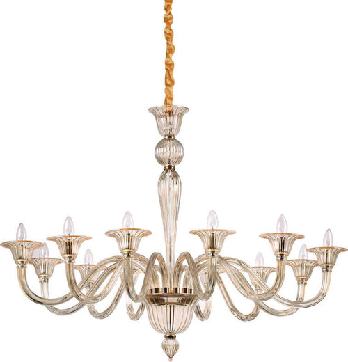 Lampadario-Classico-Brigitta-Vetro-Ambra-12-Luci-E14