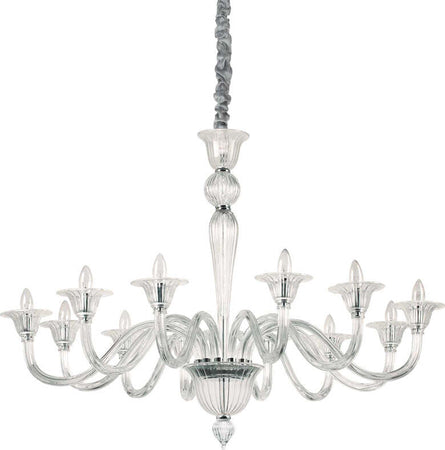 Lampadario-Classico-Brigitta-Vetro-Trasparente-12-Luci-E14