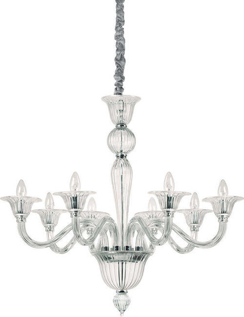 Lampadario-Classico-Brigitta-Vetro-Trasparente-8-Luci-E14
