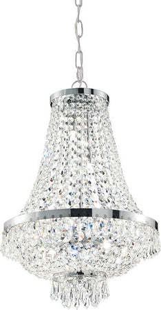 Lampadario-Classico-Caesar-Metallo-Cristallo-Cromo-6-Luci-G9-3W-3000K-Luce-Calda