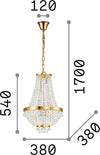 Lampadario-Classico-Caesar-Metallo-Cristallo-Cromo-6-Luci-G9-3W-3000K-Luce-Calda
