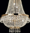 Lampadario-Classico-Caesar-Metallo-Cristallo-Oro-6-Luci-G9-3W-3000K-Luce-Calda