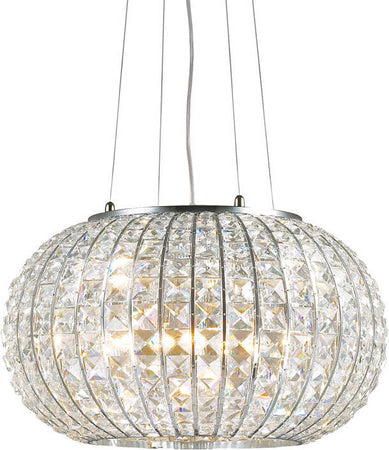 Lampadario-Classico-Calypso-Metallo-Cristallo-Cromo-5-Luci-E27