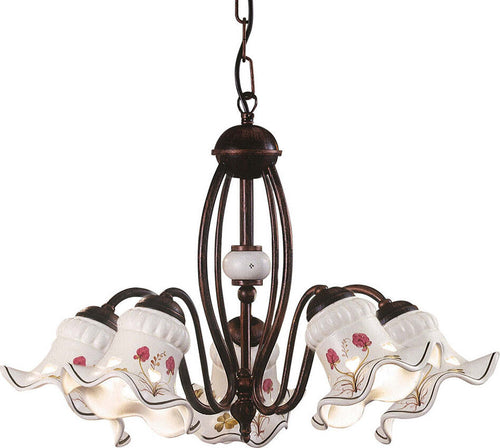 Lampadario-Classico-Chieti-Metallo-E-Ceramica-Nero-Sfumato-Rame-5-Luci-E14