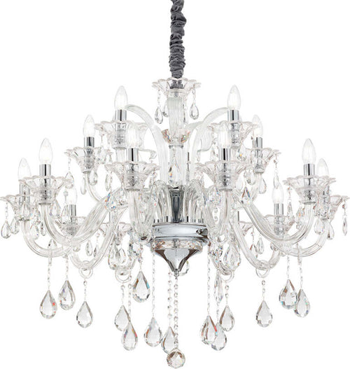 Lampadario-Classico-Colossal-Metallo-Cristallo-Trasparente-15-Luci-E14