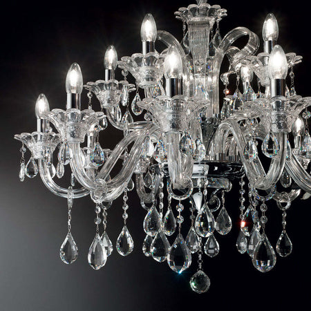 Lampadario-Classico-Colossal-Metallo-Cristallo-Trasparente-15-Luci-E14