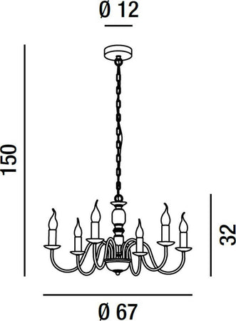 Lampadario-classico-contemporaneo-Perenz-DUCALE-6262-B-E14-LED-lampada-soffitto-metallo