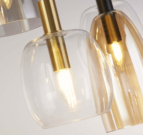 Lampadario-Classico-Divine-Acciaio-Nero-Vetro-6-Luci-E14