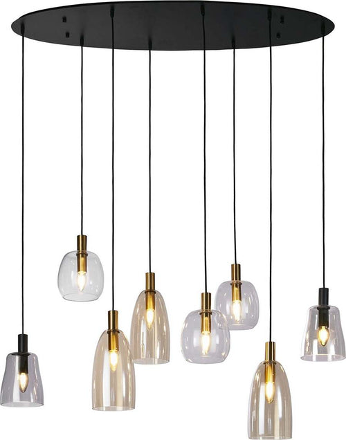 Lampadario-Classico-Divine-Acciaio-Nero-Vetro-8-Luci-E14