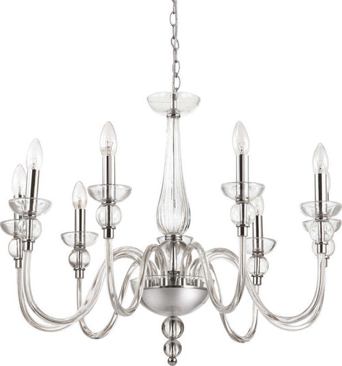 Lampadario-Classico-Doge-Vetro-Trasparente-9-Luci-E14