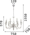 Lampadario-Classico-Doge-Vetro-Trasparente-9-Luci-E14