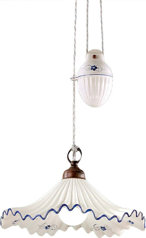 Lampadario-classico-Due-P-illuminazione-ANNA-SG-CP-E27-LED-metallo-ceramica-saliscendi